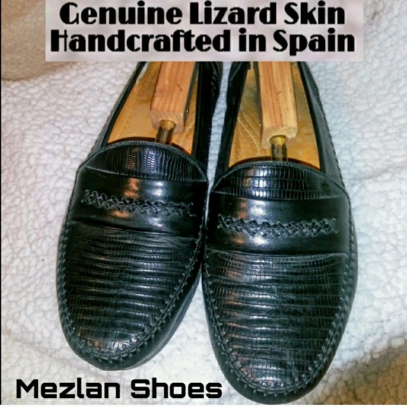 Mezlan Men's Black Lizard Skin and Napa Moccasin Loafer main image 1